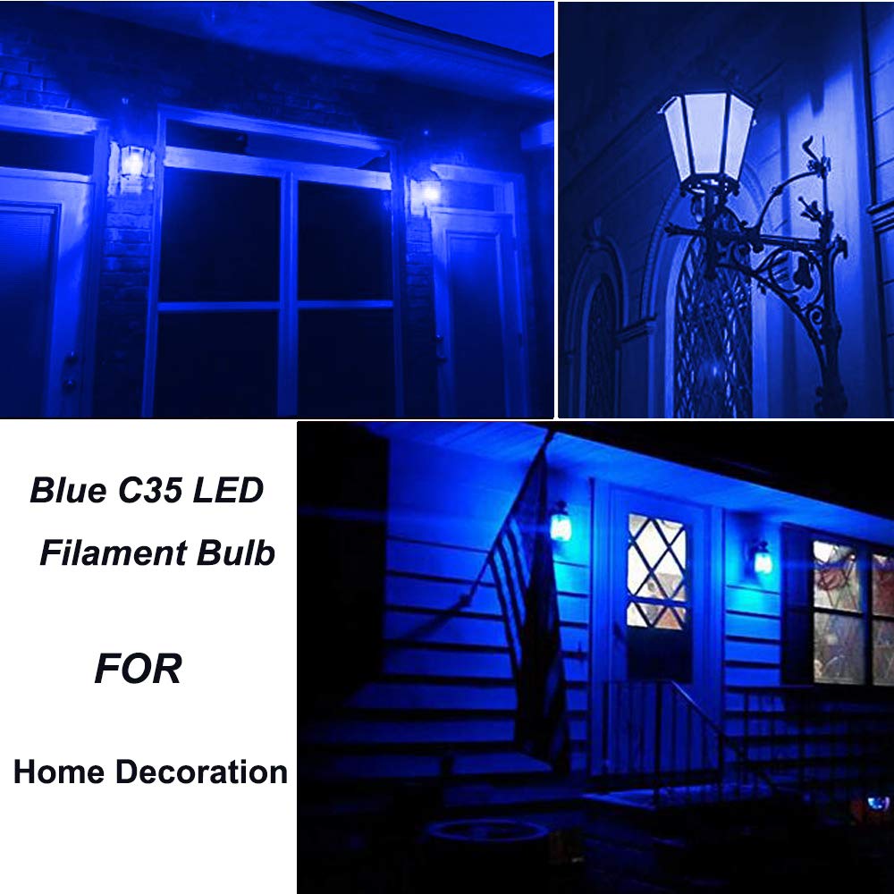 4W C35 E12 LED Blue Vintage Light Bulb