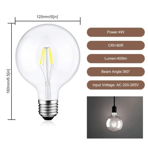 4W G125 E26/27 LED Vintage Light Bulb