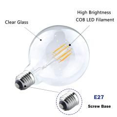 8W G125 E27 LED Vintage Light Bulb