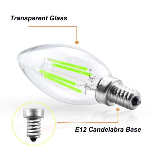 4W C35 E12 LED Green Vintage Light Bulb