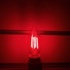 4W C35 E12 LED Red Vintage Light Bulb