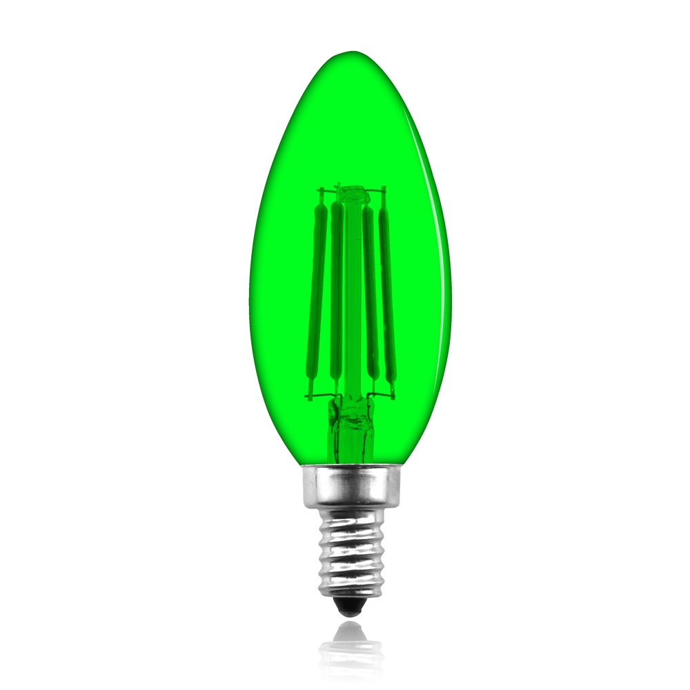 4W C35 E12 LED Green Vintage Light Bulb