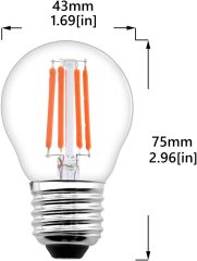 4W G45 E26/E27 LED Vintage Red Light Bulb