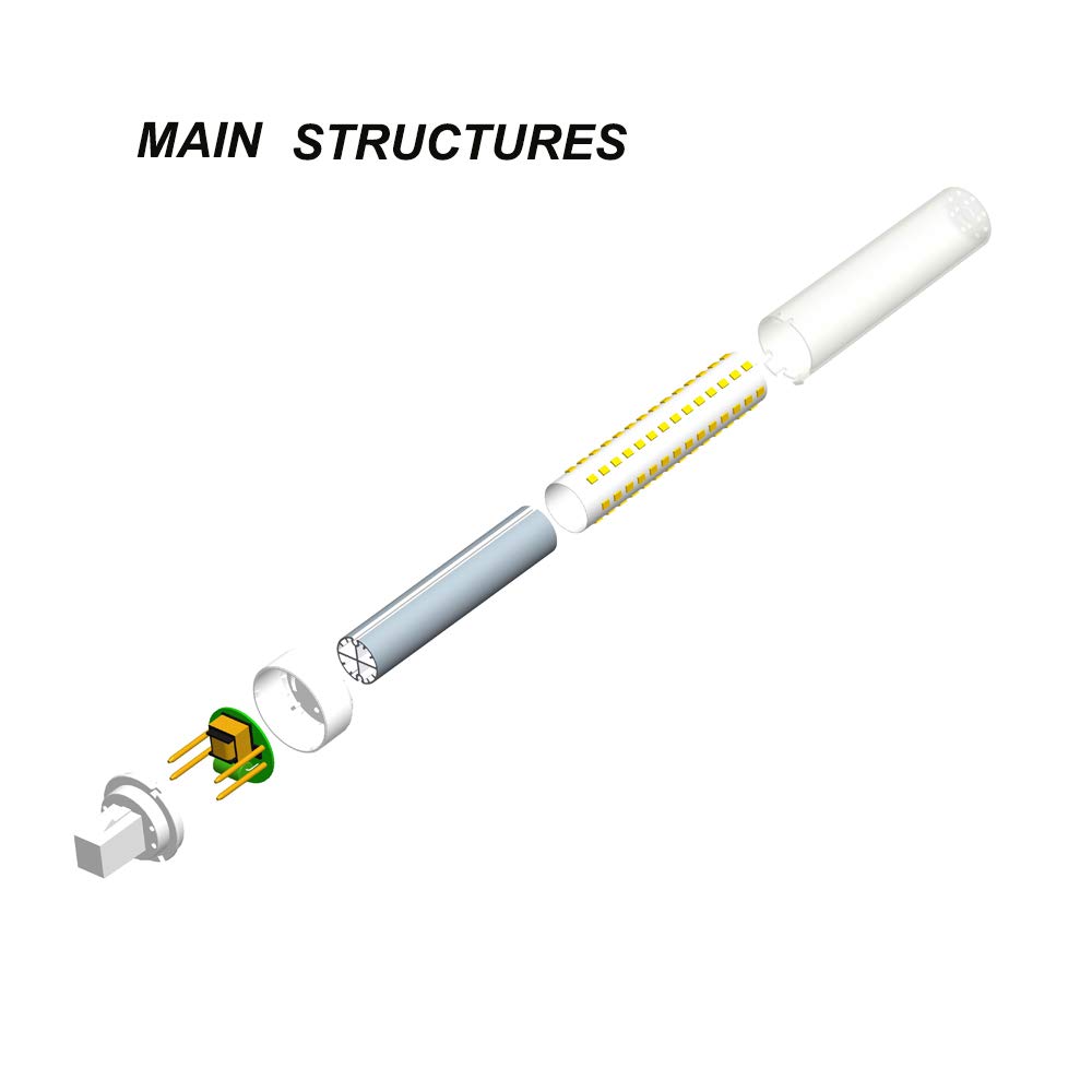 13W GX24Q 4-Pin LED PLC Lamp