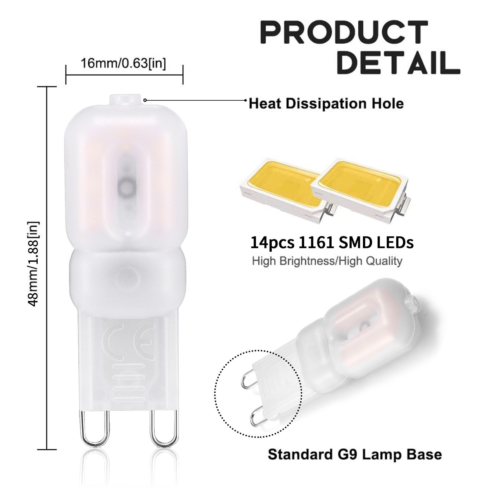 3W LED G9 Light Bulb