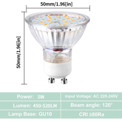 5W Dimmable LED GU10 MR16 Bulb