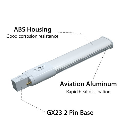 6W GX23 2-Pin LED PLC Lamp