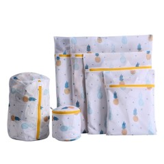 Set of 6 Printing Fine Mesh Laundry Bag