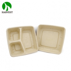 8x8 3-Compartment Square Takeaway Container