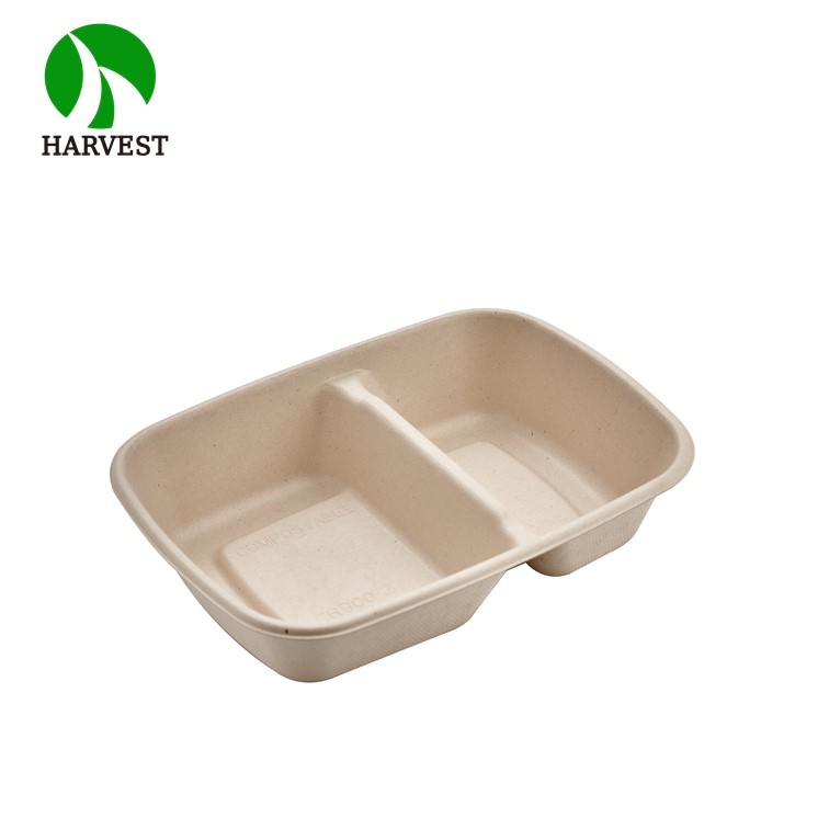 2-Compartment Rectangle Takeaway Container