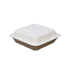 9 Inch Square Clamshell Pulp Food Container