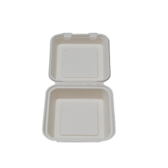 8 Inch Square Clamshell Pulp Food Container
