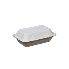 9"x6" Rectangular Clamshell Pulp Food Container