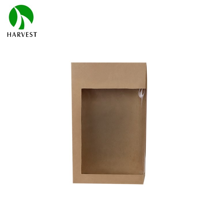 4.8" x 8" x 1.8" Kraft Paper Food Box with Window