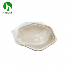 8 inch 32oz/1000ml Hexagonal Pulp Food Box