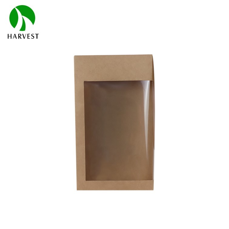5.15" x 8.8" x 1.8" Kraft Paper Food Box with Window