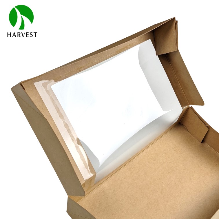 5.15" x 8.8" x 1.8" Kraft Paper Food Box with Window