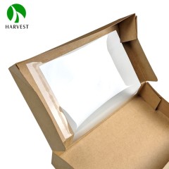 5.15" x 8.8" x 1.8" Kraft Paper Food Box with Window