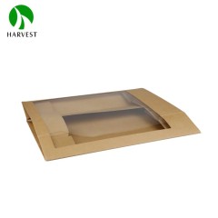 5.15" x 8.8" x 1.8" Kraft Paper Food Box with Window