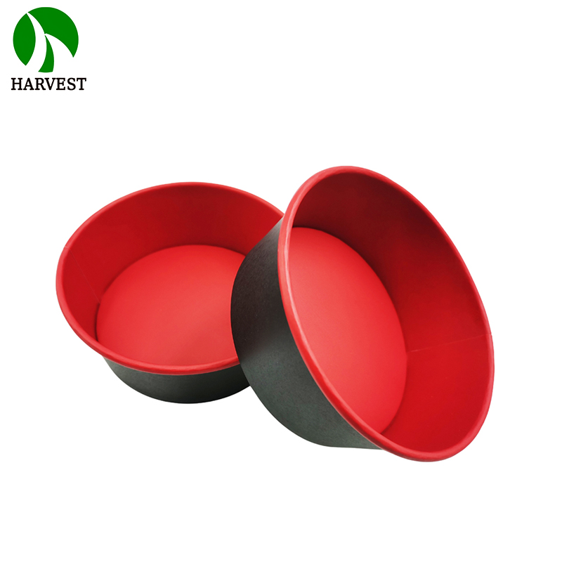 500ml 750m 1000ml Red Kraft Paper Round Bowls