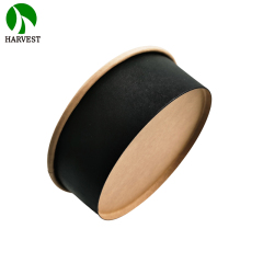 16oz 24oz 32oz Black Kraft Paper Round Salad Bowls