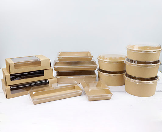 Kraft Paper Tray、 Bowls、Boxs、Cups
