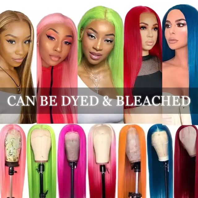 Brazilian Straight Hair Lace Front Wig Blonde 13x4x1" Human Hair HD Transparent Lace Wig