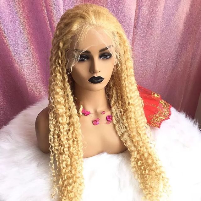 Brazilian Curly Hair Lace Front Wig 13x4" Blonde Wig Human Hair 13x1" Lace Wig Mongolian Curly Hair
