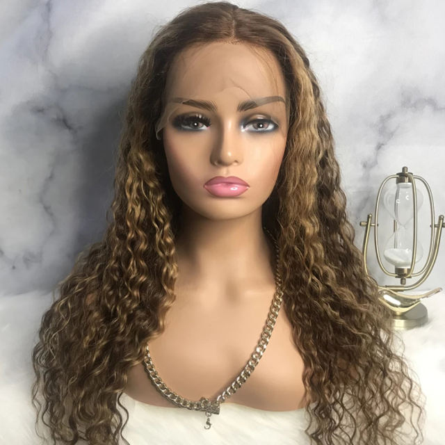 Brazilian Deep Wave Transparent Lace Front Wig Highlight Lace Wigs 13x1"/13x4" Lace Human Hair Wigs Pre Plucked