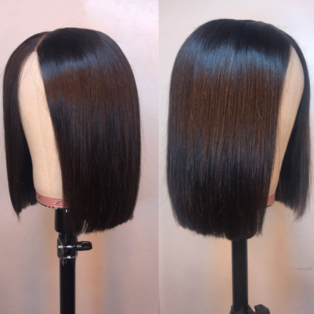 ALIKISS Brazilian Straight Hair Bob Wig 13x4" HD Lace Front Wig