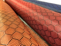 Popular custom 3K 240gsm colorful honeycomb/hexagonal dry carbon fibers / carbon fiber clothes
