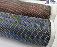 Deluxy 3k 240gsm blue /red metallic carbon fiber fabrics/cloth