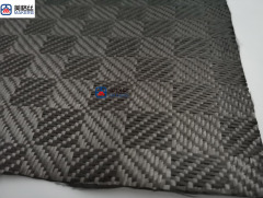 In stock 3k 280gsm black cube pattern carbon fiber fabrics/cloth