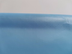 Resistance releasing film in blue for vaccum infusion accessories