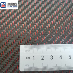 3k 240gsm metallic carbon fiber fabrics twill in red/black /cloth China factory