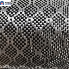 3k 240gsm jacquard black/white fiberglass mixed carbon fiber fabric