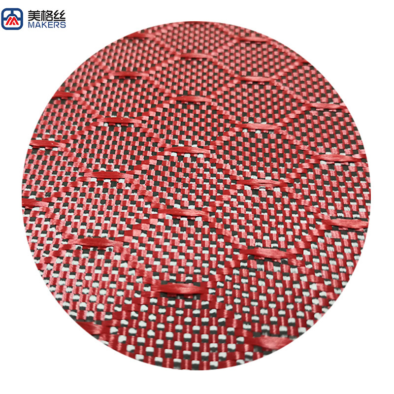 3k 240gsm red/black honeycomb/hexagonal pattern carbon fiber fabrics/cloth
