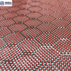 3k 240gsm red/black honeycomb/hexagonal pattern carbon fiber fabrics/cloth