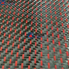 3k 200gsm h ybrid blue/black carbon fiber woven fabric