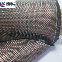 3k 240gsm metallic carbon fiber fabrics in red/black /cloth China factory