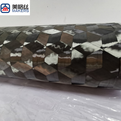 New Design pattern 12k 150gsm 3D triaxial carbon fiber fabric China factory