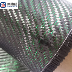 3k 240gsm metallic carbon fiber fabrics in green/black /cloth China factory