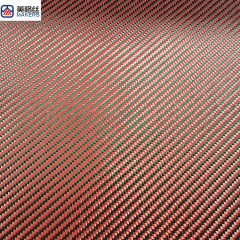 3k 200gsm 240gsm h ybrid twill red/black carbon fiber fabric and kevlar