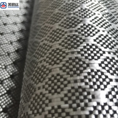 3k 240gsm jacquard black/white fiberglass mixed carbon fiber fabric