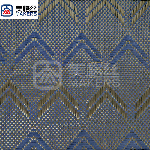 3k 240gsm win-win pattern jacquard carbon fiber fabric/cloth in blue