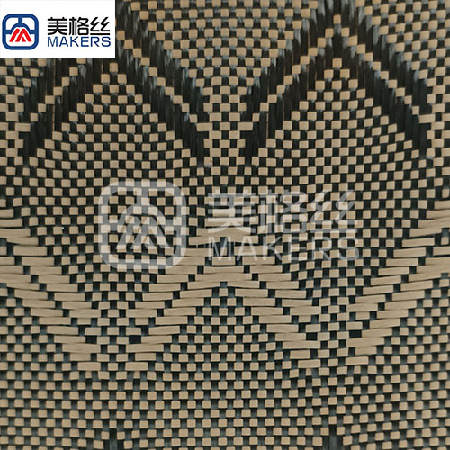 3k 240g win-win pattern jacquard carbon fiber fabric/cloth in golden