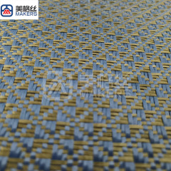 3k 240g floral pattern jacquard carbon fiber fabric in blue