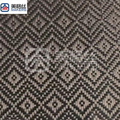3k 240g C pattern jacquard carbon fiber fabric in black
