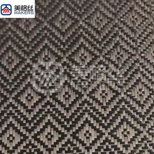 3k 240g C pattern jacquard carbon fiber fabric in black