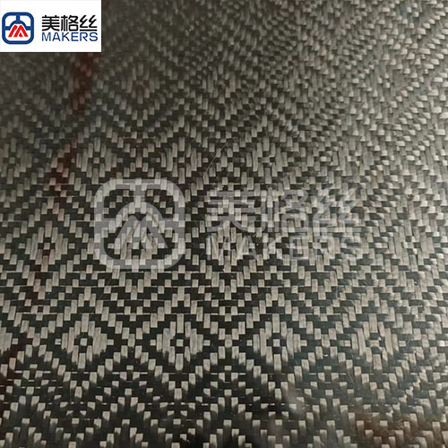 3k 240g C pattern jacquard carbon fiber fabric in black